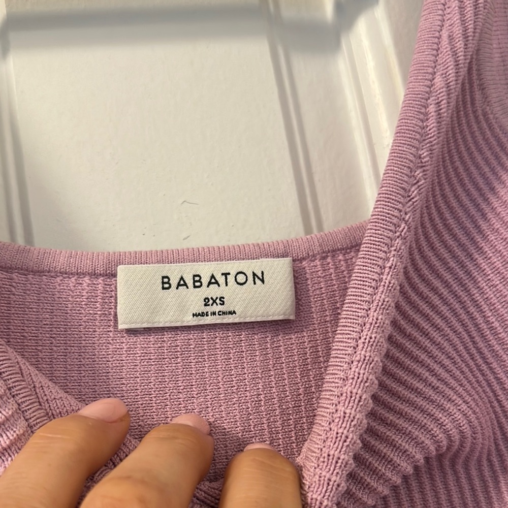 Women's Ribbed Pink Tank Top - Picture 2 of 4